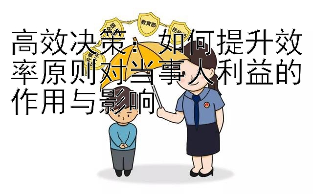 高效决策：如何提升效率原则对当事人利益的作用与影响