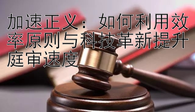 加速正义：如何利用效率原则与科技革新提升庭审速度