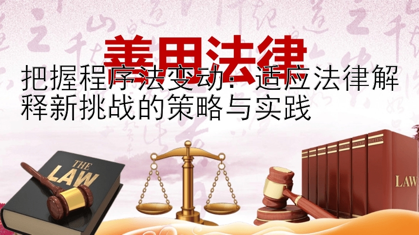 把握程序法变动：适应法律解释新挑战的策略与实践