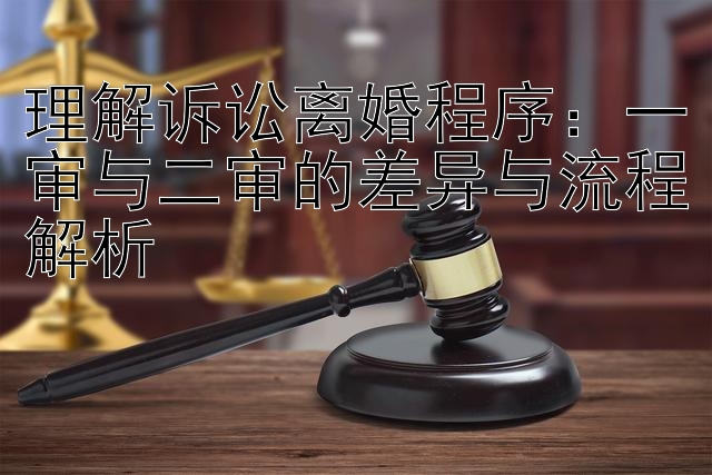 理解诉讼离婚程序：一审与二审的差异与流程解析