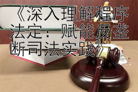 《深入理解程序法定：赋能反垄断司法实践》