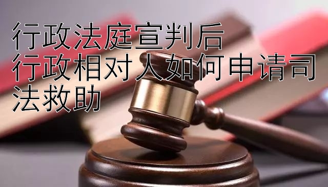 行政法庭宣判后  
行政相对人如何申请司法救助