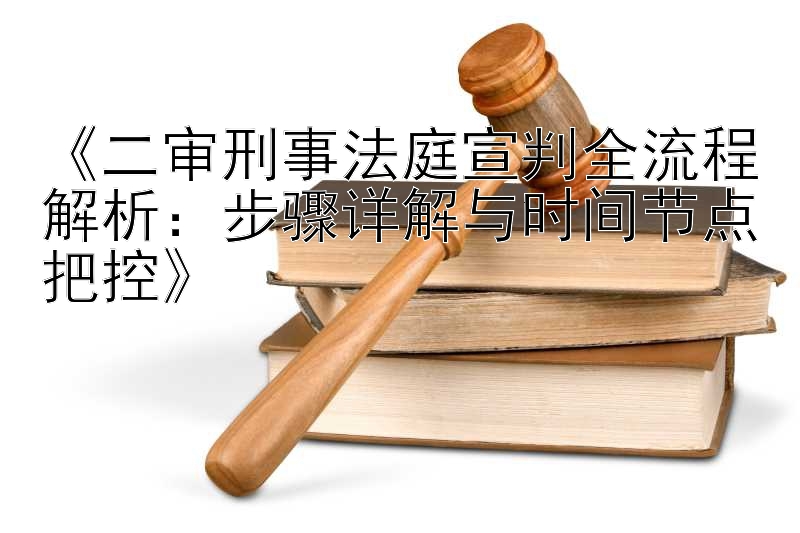 《二审刑事法庭宣判全流程解析：步骤详解与时间节点把控》