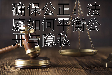 确保公正：法庭如何平衡公开与隐私