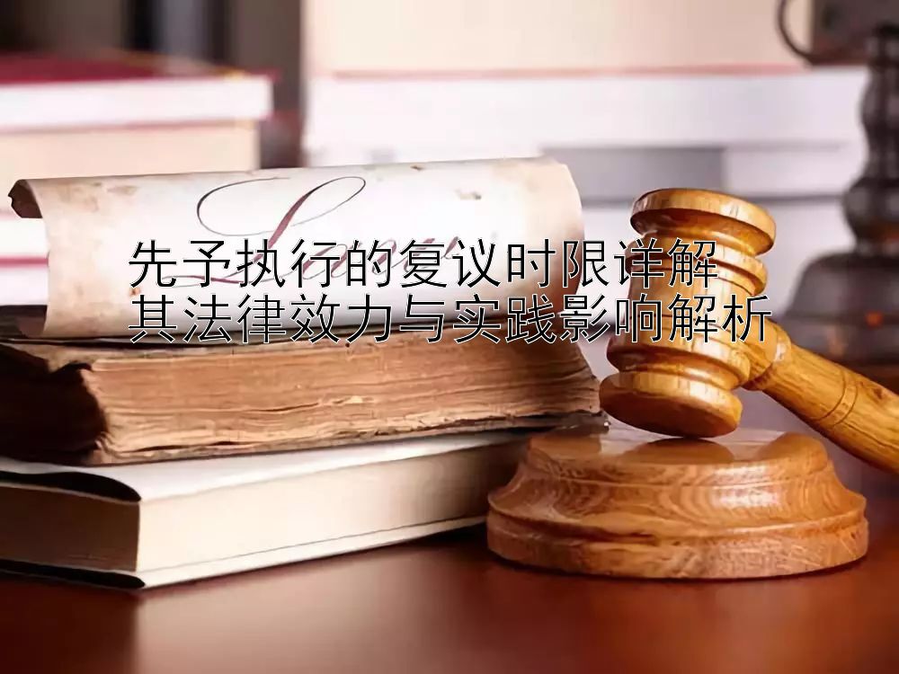 先予执行的复议时限详解  
其法律效力与实践影响解析