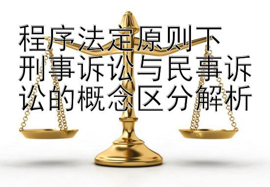 程序法定原则下  
刑事诉讼与民事诉讼的概念区分解析