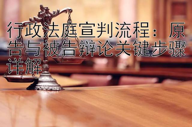 行政法庭宣判流程：原告与被告辩论关键步骤详解