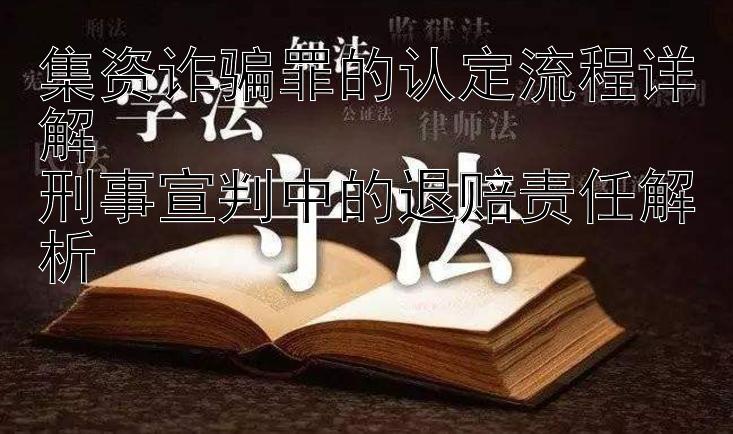 集资诈骗罪的认定流程详解  
刑事宣判中的退赔责任解析