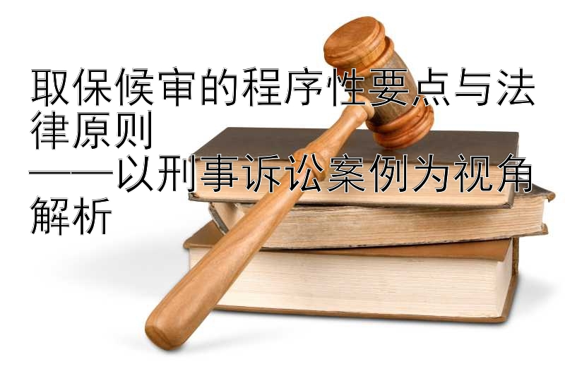 取保候审的程序性要点与法律原则  
——以刑事诉讼案例为视角解析