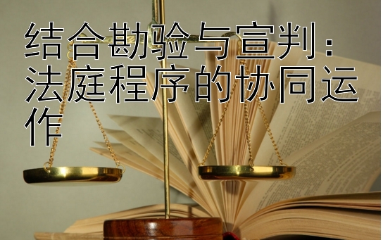 结合勘验与宣判：法庭程序的协同运作