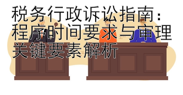 税务行政诉讼指南：程序时间要求与审理关键要素解析